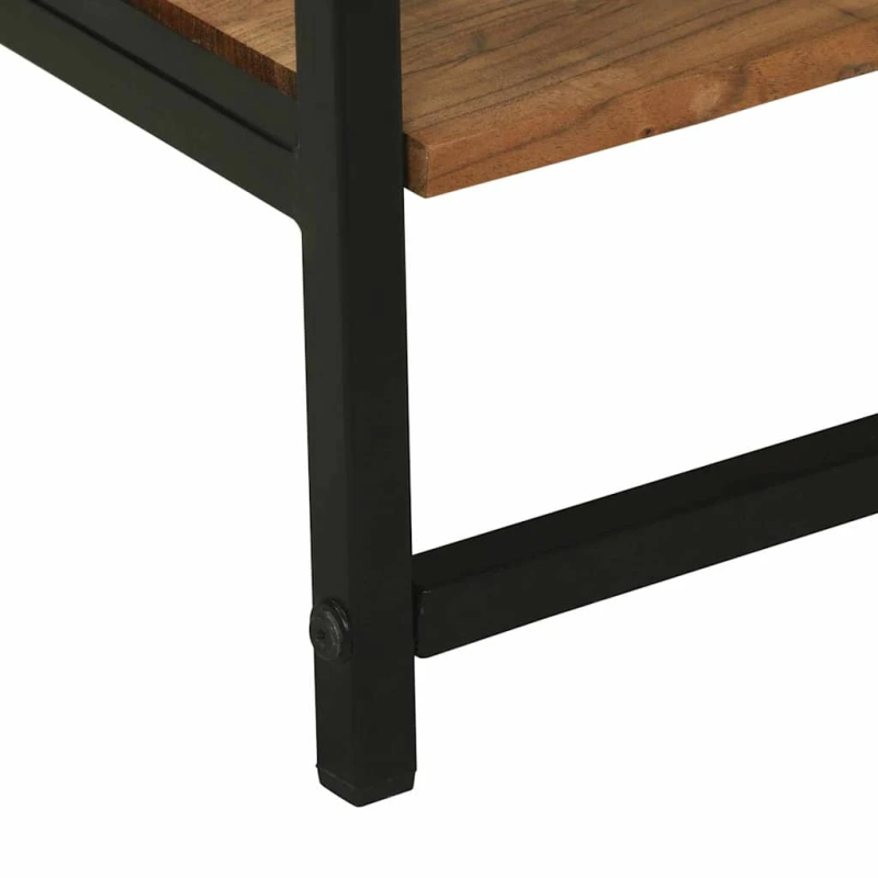 vidaXL Apģērba statīvs Melna 60 x 45 x 180 cm Cietā akācijas koks