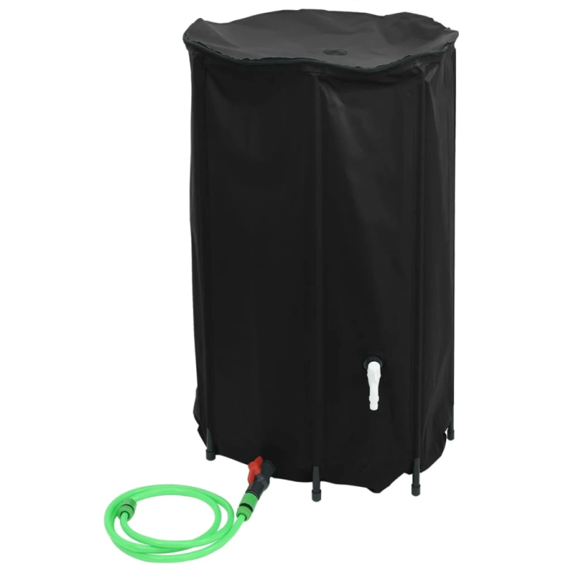 vidaXL ūdens tvertne ar krānu, saliekama, 500 L, PVC