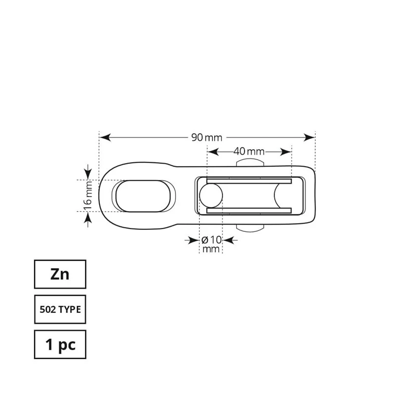Uzkabe troses 40mm 502 1dd