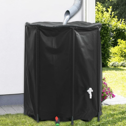 vidaXL ūdens tvertne ar krānu, saliekama, 1250 L, PVC
