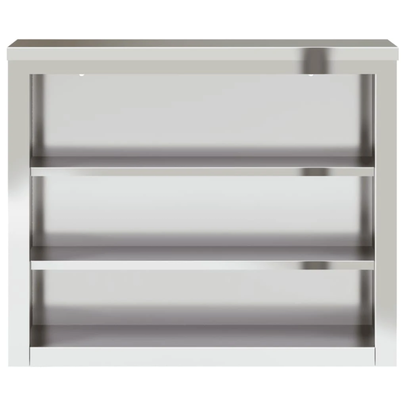 vidaXL virtuves sienas skapis ar plauktiem, nerūsējošais tērauds