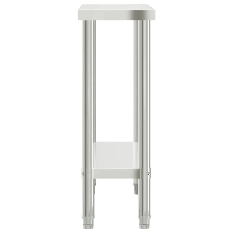 vidaXL virtuves darba galds, 110x30x85 cm, nerūsējošs tērauds