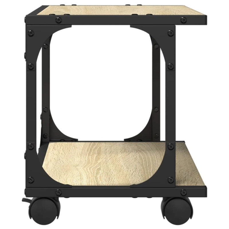 vidaXL printera statīvs, 2 līmeņi, ozola krāsa, 41x28x33,5 cm, koks