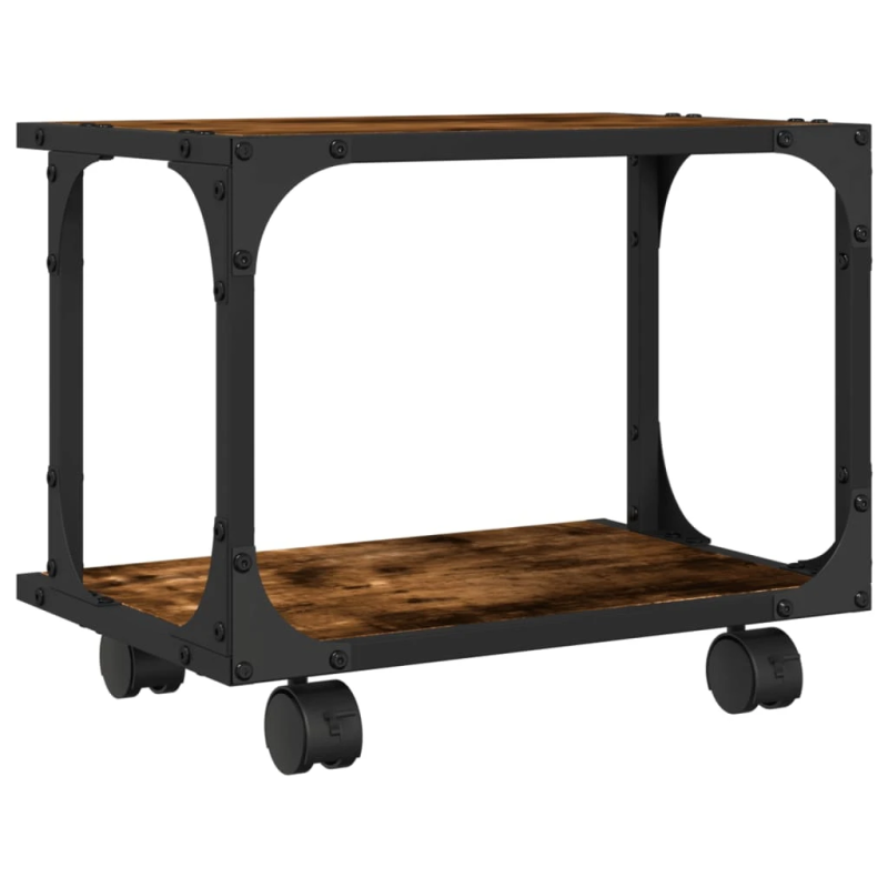 vidaXL printera statīvs, 2 līmeņi, ozola krāsa, 41x28x33,5 cm, koks