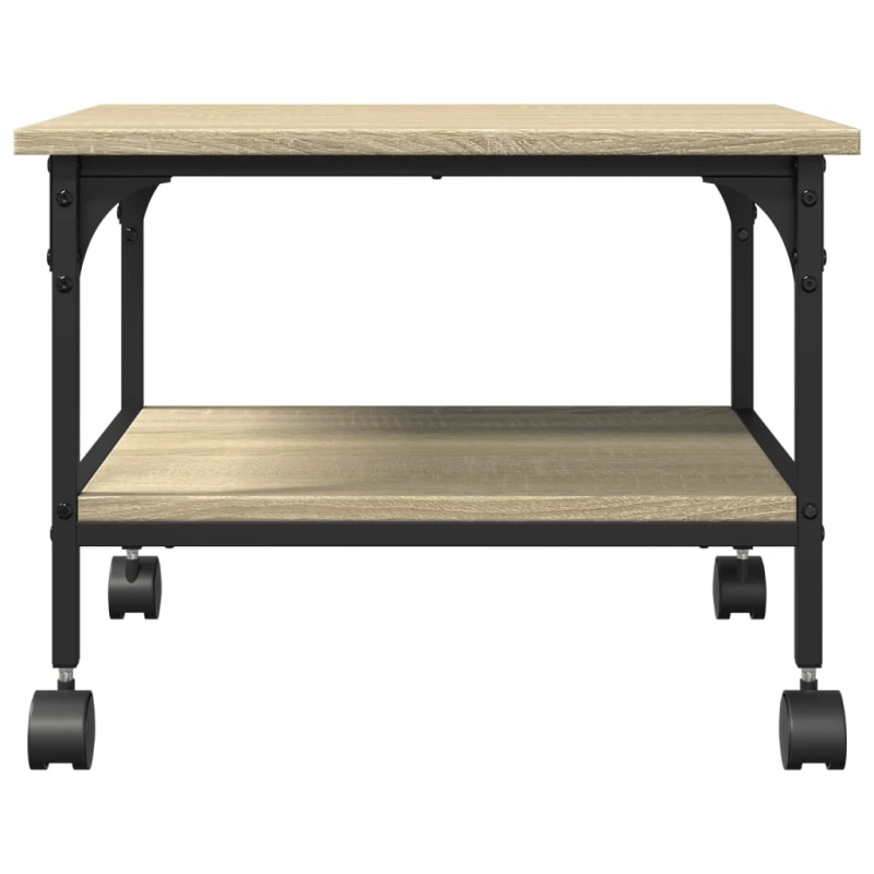 vidaXL printera statīvs, 2 līmeņi, ozola krāsa, 50x40x38 cm, koks