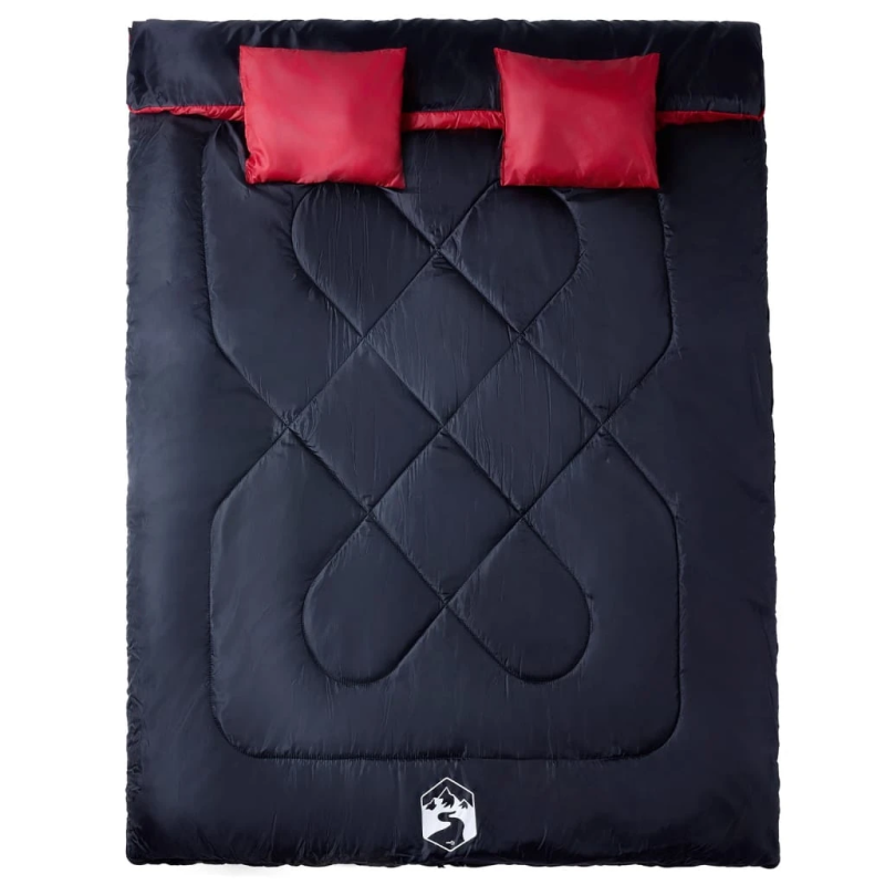 vidaXL dubultais guļammaiss pieaugušajiem, ar spilvenu, 3-4 sezonām