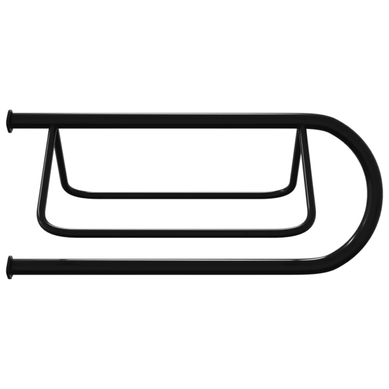 vidaXL seglu plaukts, stiprināms pie sienas, melna dzelzs