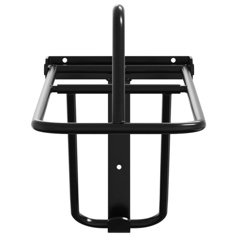 vidaXL seglu plaukts, stiprināms pie sienas, melna dzelzs, saliekams