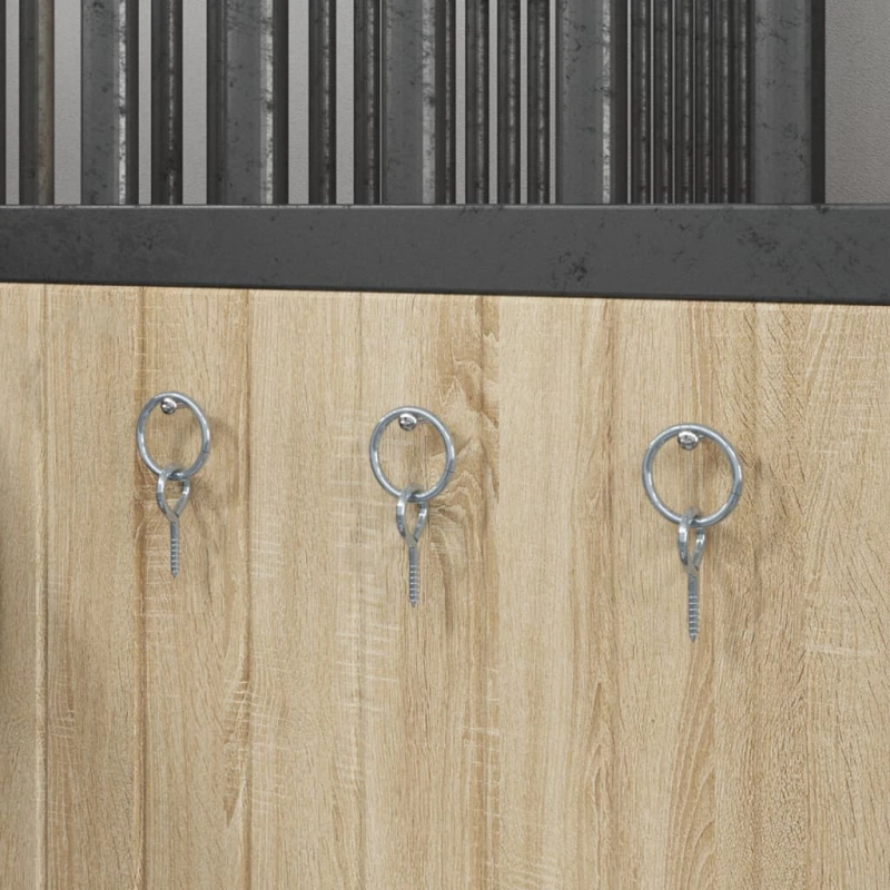 vidaXL gredzeni ar cilpveida skrūvēm, 3 gab., sudraba krāsa, tērauds