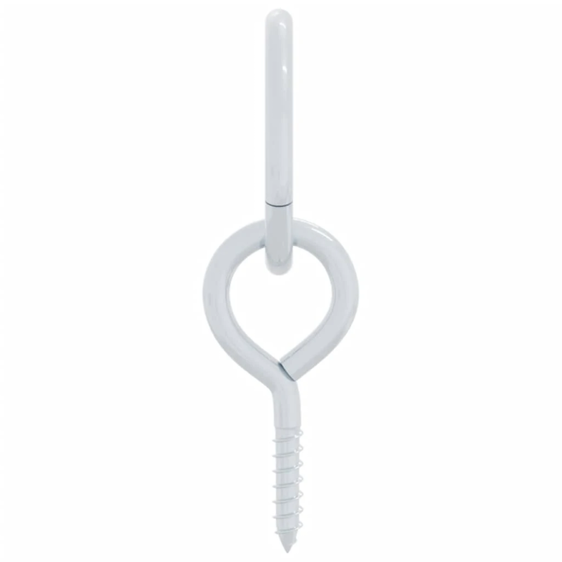 vidaXL gredzeni ar cilpveida skrūvēm, 3 gab., sudraba krāsa, tērauds