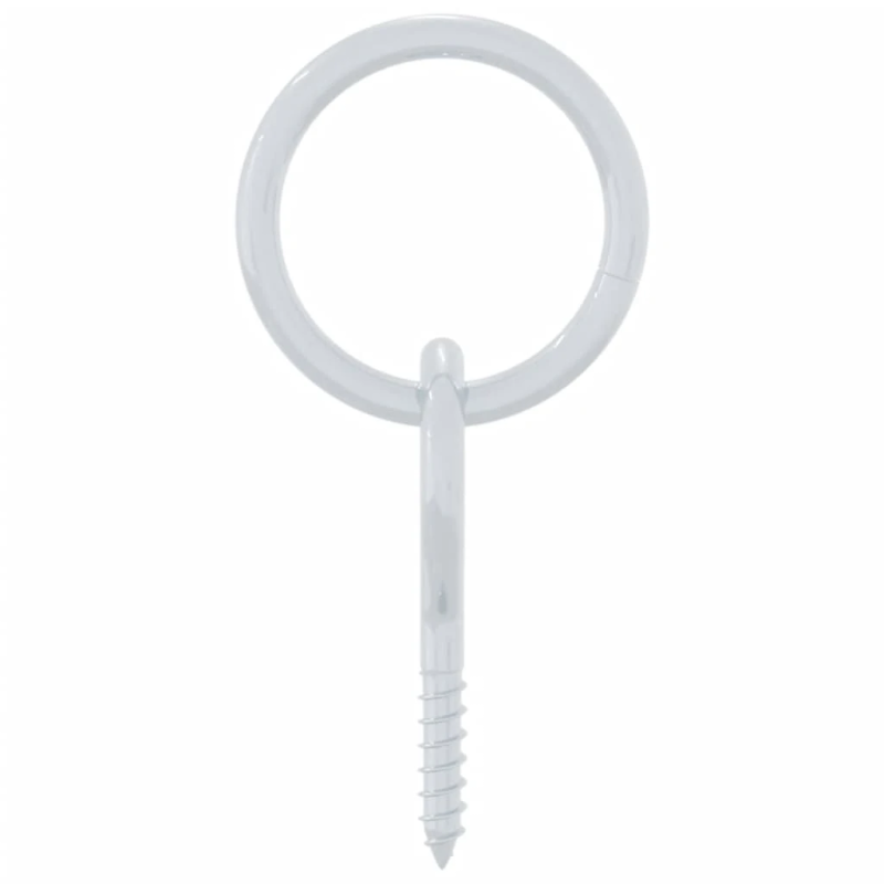 vidaXL gredzeni ar cilpveida skrūvēm, 3 gab., sudraba krāsa, tērauds