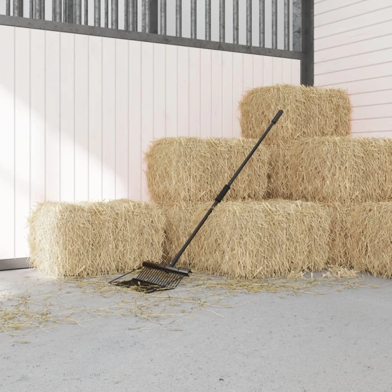 vidaXL dakšas kāts, DIA3,5x127,5 cm, melns tērauds