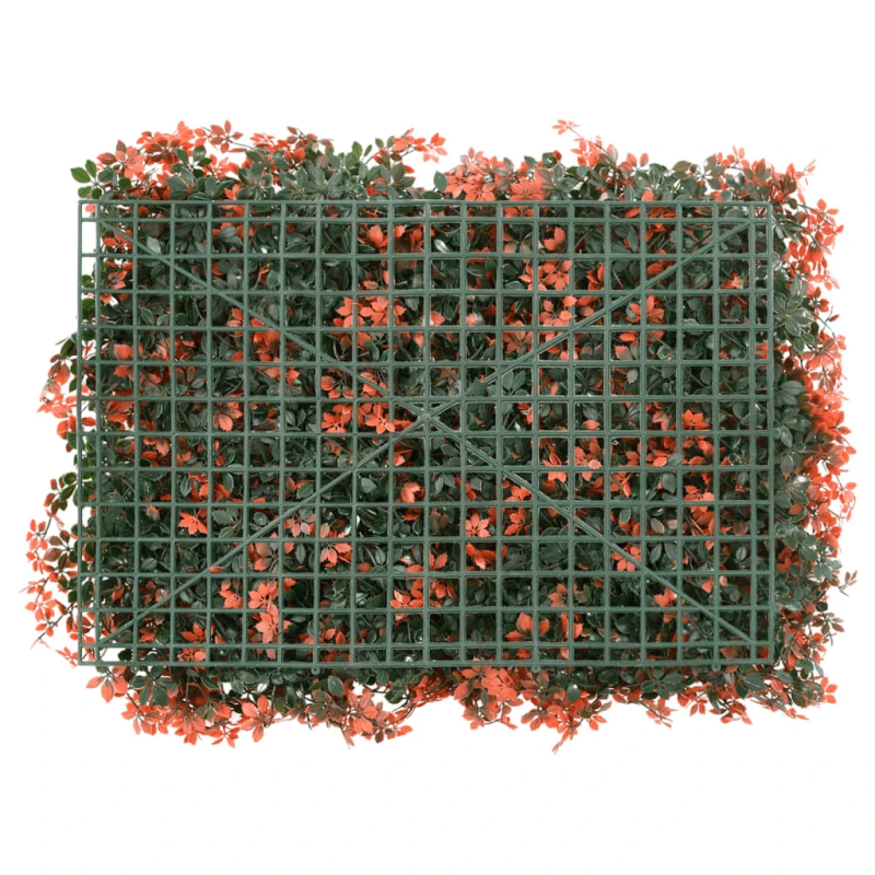 vidaXL mākslīgo kļavas lapu žogs, 6 gab., gaiši sarkans, 40x60 cm