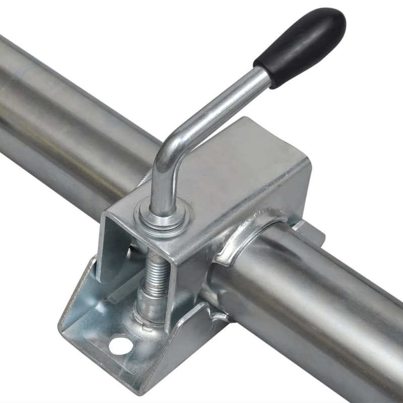 vidaXL piekabes atbalsta ritenis ar skavu un riteņa paliktņiem, 48 mm