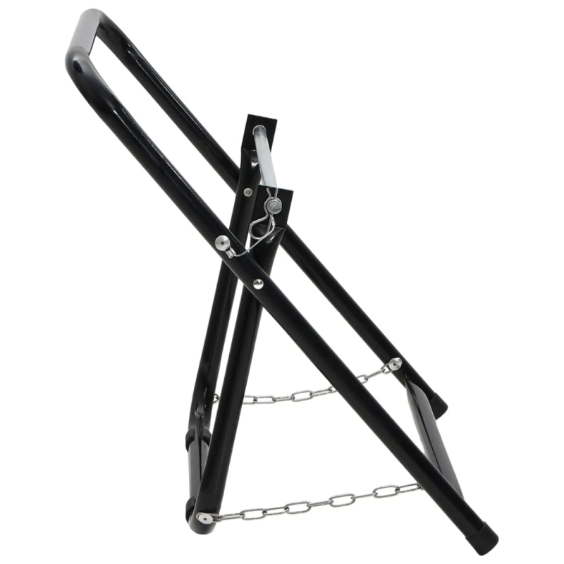 vidaXL šļūtenes turētājs, 48 cm, 45 kg, melns, pulverkrāsots tērauds