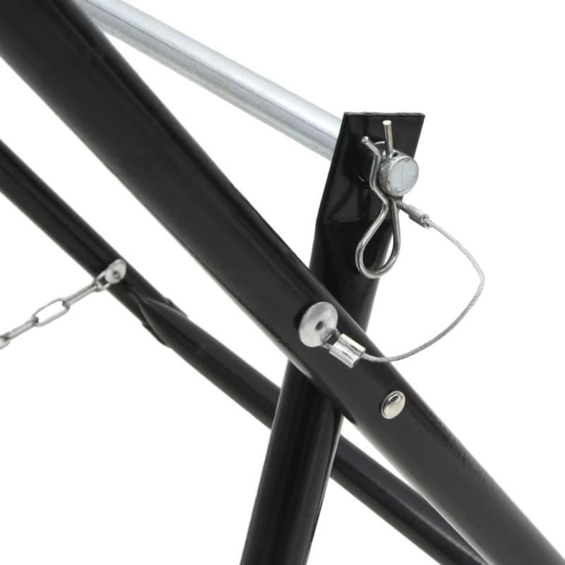 vidaXL šļūtenes turētājs, 48 cm, 45 kg, melns, pulverkrāsots tērauds