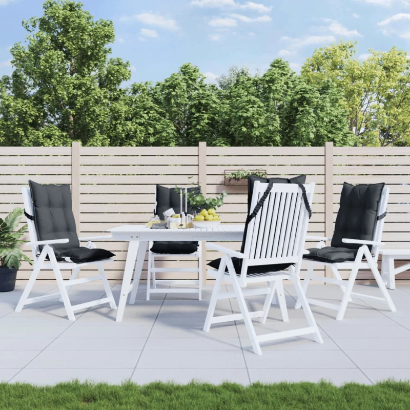 vidaXL dārza krēslu spilveni, 4 gab., oksforda audums, pelēki