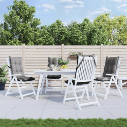 vidaXL dārza krēslu spilveni, 4 gab., oksforda audums, pelēki