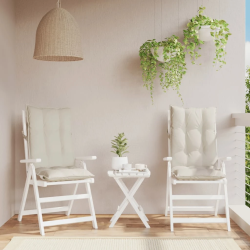 vidaXL dārza krēslu spilveni, 2 gab., krēmkrāsas oksforda audums