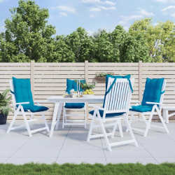 vidaXL dārza krēslu spilveni, 4 gab., gaiši zils oksforda audums