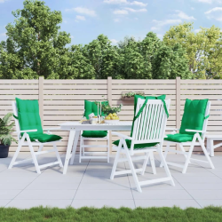 vidaXL dārza krēslu spilveni, 4 gab., zaļš oksforda audums