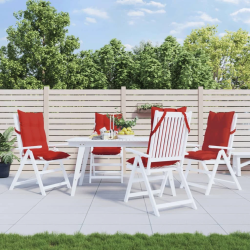 vidaXL dārza krēslu spilveni, 4 gab., sarkans oksforda audums