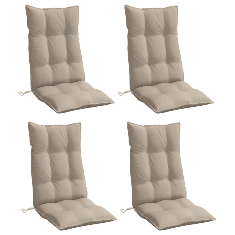 vidaXL dārza krēslu spilveni, 4 gab., pelēkbrūns oksforda audums