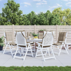 vidaXL dārza krēslu spilveni, 6 gab., pelēkbrūns oksforda audums