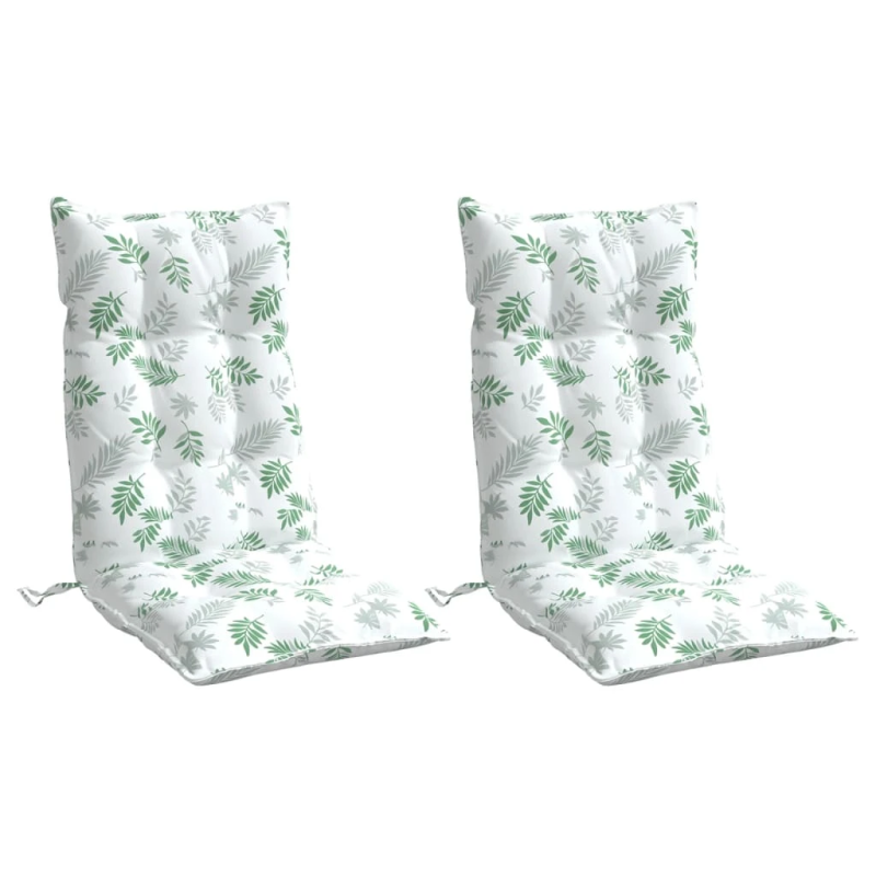 vidaXL krēslu spilveni, 2 gab., lapu apdruka, oksforda audums