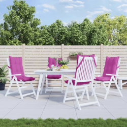 vidaXL dārza krēslu spilveni, 4 gab., rozā oksforda audums