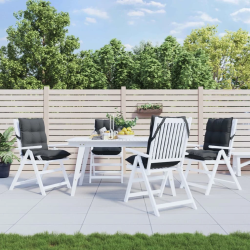 vidaXL dārza krēslu matrači, 4 gab., antracītpelēks oksforda audums