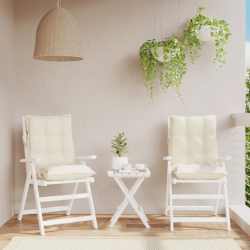 vidaXL dārza krēslu spilveni, 2 gab., oksforda audum, krēmkrāsas