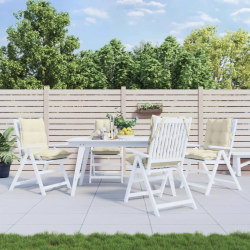 vidaXL dārza krēslu spilveni, 4 gab., oksforda audum, krēmkrāsas