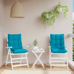 vidaXL dārza krēslu spilveni, 2 gab., gaiši zils oksforda audums