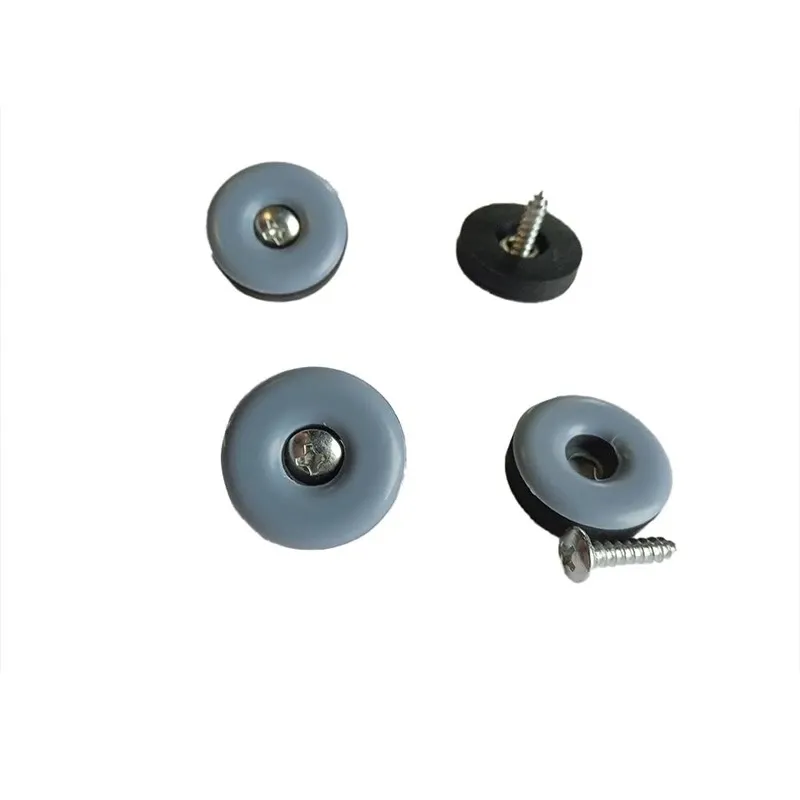 Paliktnis mēbeļu ar skrūvi Haushalt, pelēka, ø 30mm, 8 gab