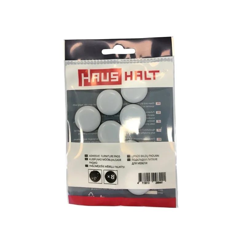 Paliktnis mēbeļu pielīmējams Haushalt, pelēka, DIA 25 mm, 8 gab