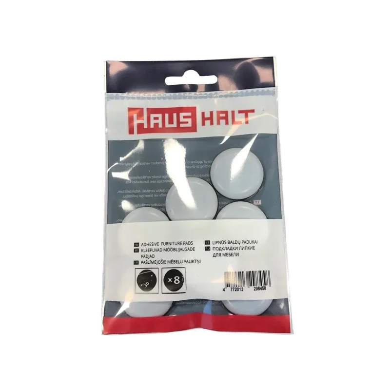 Pielīmējami mēbeļu paliktņi Haushalt, pelēka krās., 3 cm, 8 gab.