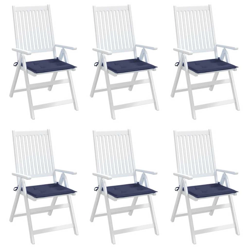 vidaXL palešu matrači, 6 gab., tumši zili, 50x50x4 cm, oksforda audums