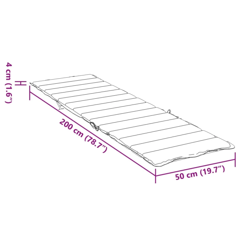 vidaXL sauļošanās krēsla matracis, audums, tumši zils