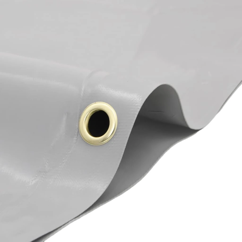 vidaXL brezenta pārklājs, pelēks, 5x5 m, 650 g-m²