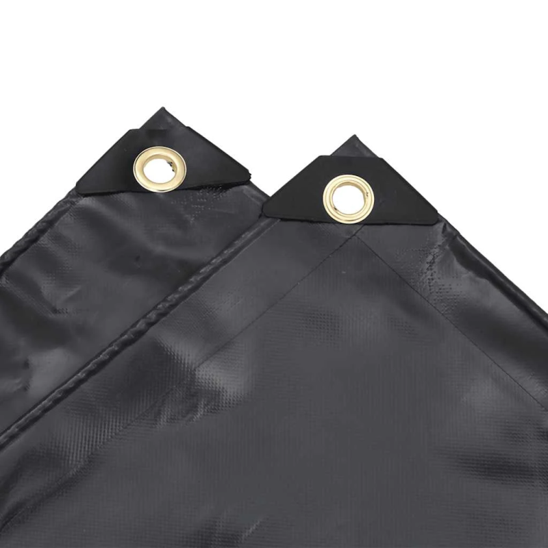 vidaXL brezenta pārklājs, melns, 1x2,5 m, 650 g-m²