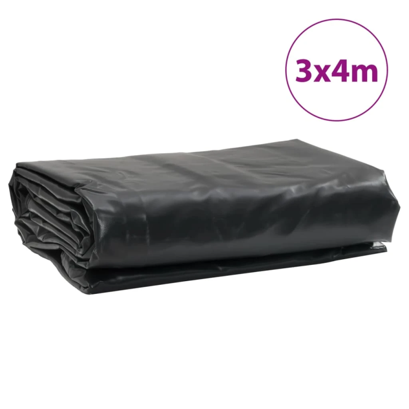 vidaXL brezenta pārklājs, antracītpelēks, 3x4 m, 650 g-m²