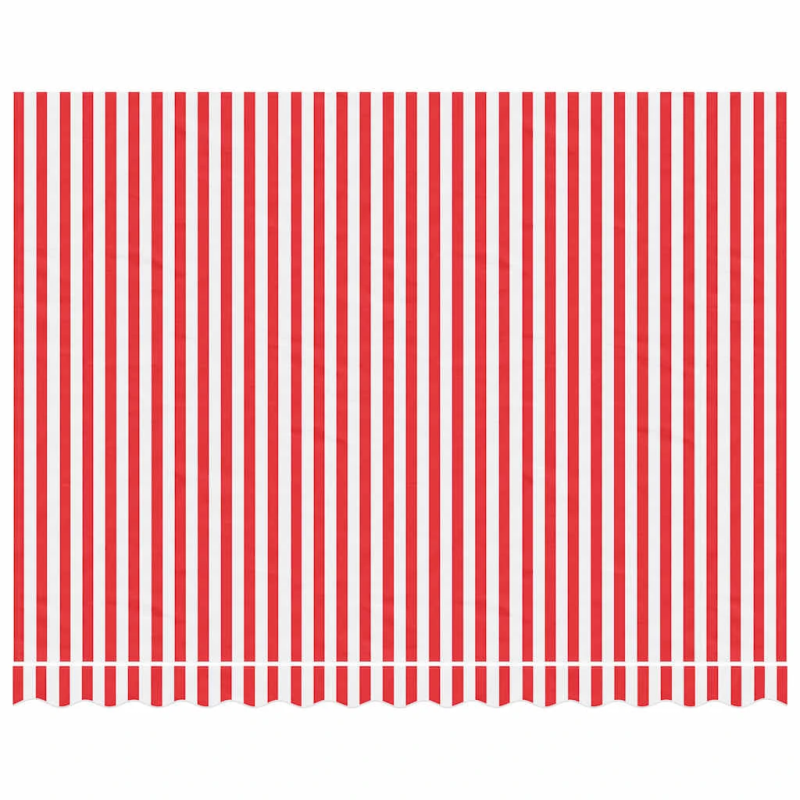 vidaXL nojumes maiņas jumts, sarkanas un baltas svītras, 3,5x2,5 m