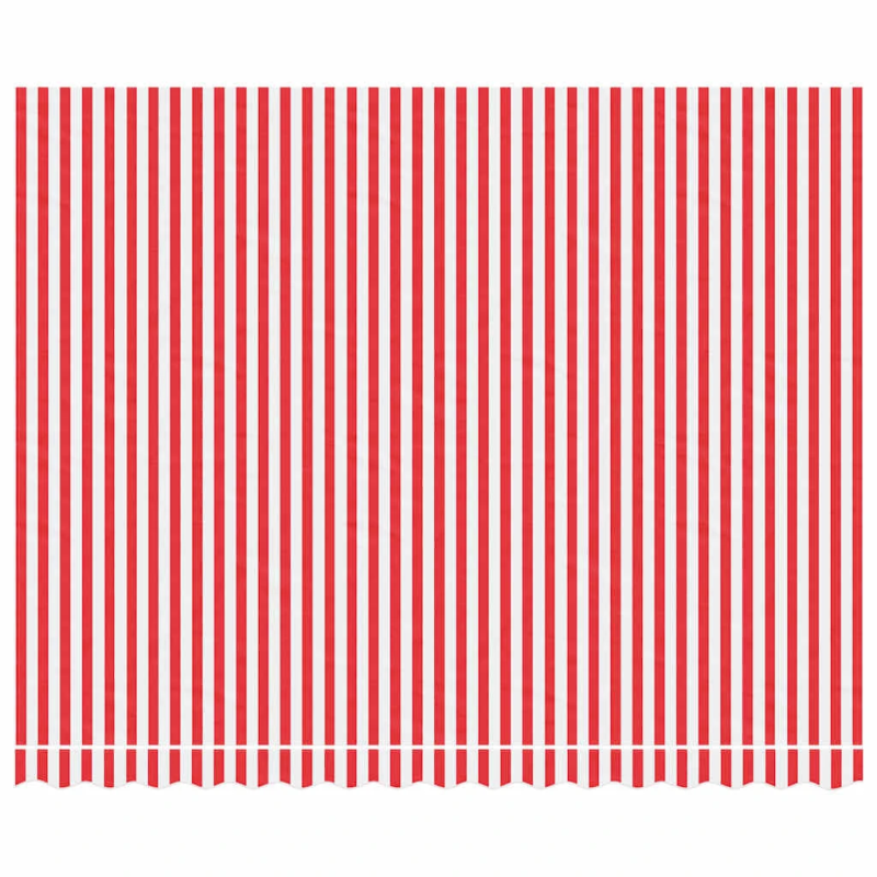 vidaXL nojumes maiņas jumts, sarkanas un baltas svītras, 4x3 m