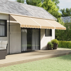 vidaXL nojumes maiņas jumts, daudzkrāsainas svītras, 5x3 m