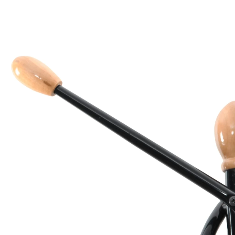 vidaXL mēteļu pakaramais, melns, 176 cm, pulverkrāsota dzelzs