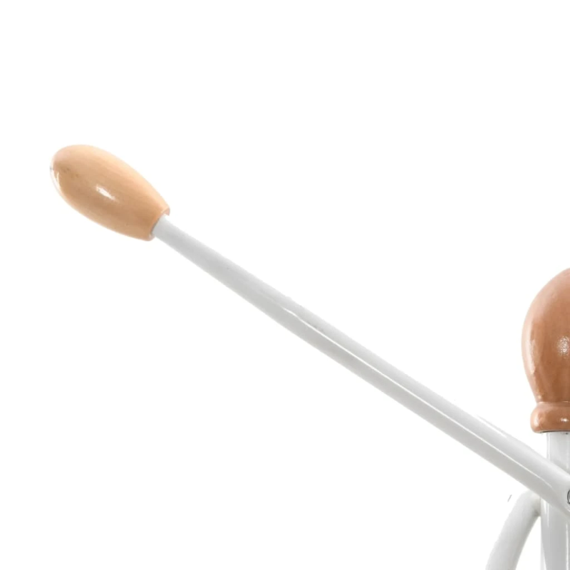 vidaXL mēteļu pakaramais, balts, 176 cm, pulverkrāsota dzelzs