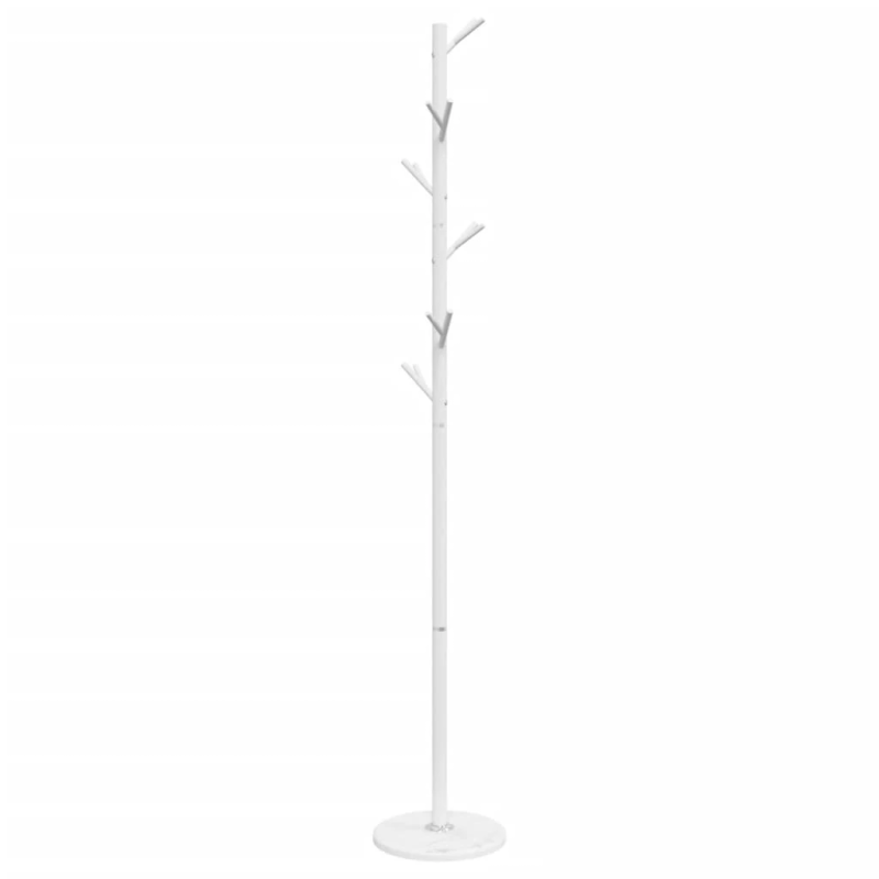 vidaXL mēteļu pakaramais, balts, 175 cm, pulverkrāsota dzelzs