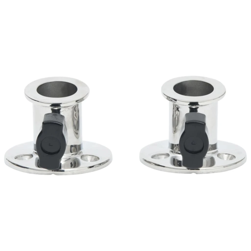 vidaXL laivas jumta stiprinājumi, 2 gb., apaļi, 26 mm caurule, tērauds