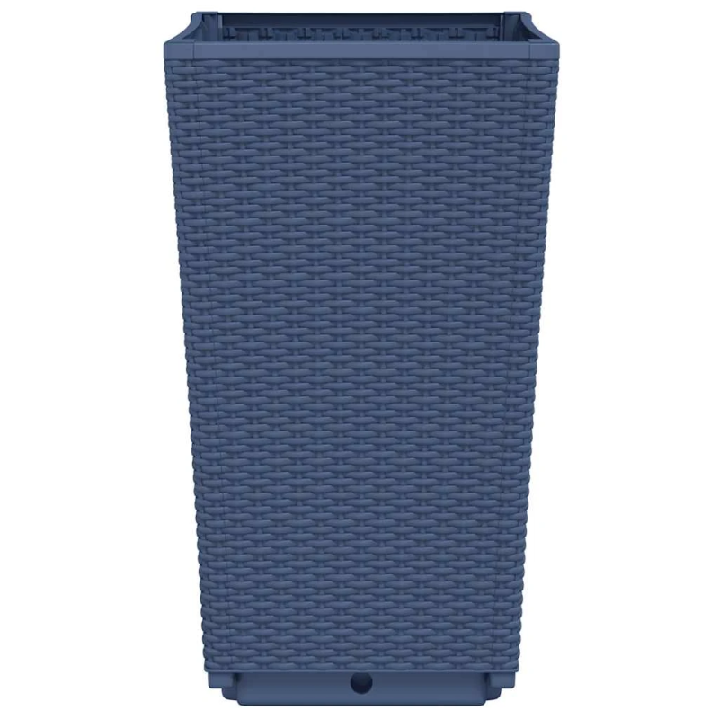 vidaXL dārza puķu kastes, 2 gab., zili pelēkas, 32,5x32,5x57 cm, PP